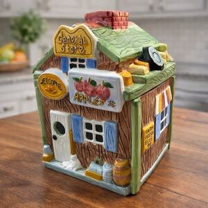 Vintage‎ General Store Ceramic Cookie Jar Stamped CKPO Spring Holiday